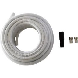 Kit de connexion satellite 2 fiches F mâles, 1 passe-fil en caoutchouc, 10 m de câble Wittenberg Antennen K-102938-10