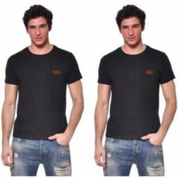 T-shirt Black & Decker Lot de 2 t-shirts homme manches courtes en coton 140gr/m² Noir
