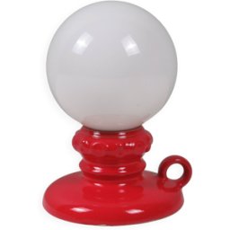 Lampe de table vintage en céramique rouge par Massive, Belgique 1970 rouge 15x15x22