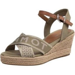 Sandales Tommy Hilfiger Sandale a Talon Compensé Femme Ref Beige