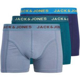 Jack And Jones Logo 3-Pack Boxer Trunk Mens Profondeurs Bleues Medium Male