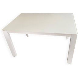 Table en verre Calligaris blanc 130x85x74