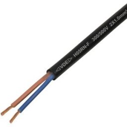 TRU COMPONENTS TC-13389172 Câble à gaine caoutchouc H05RN-F 2 x 1 mm² noir 100 m