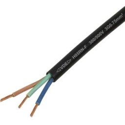 TRU COMPONENTS TC-13389184 Câble à gaine caoutchouc H05RN-F 3 G 0.75 mm² noir 100 m