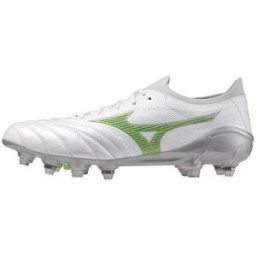 Mizuno Morelia Neo 4 Elite Adults Soft Ground Football Boots Wht/N Grn/C Gry 10 (45) Male