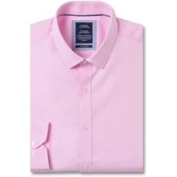 Pierre Clarence Chemise sans repassage ajustée fil à fil col semi-italien 37-38
