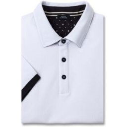 Pierre Clarence Polo maille piquée imprimé fleurs de lys 112-116 (XL)