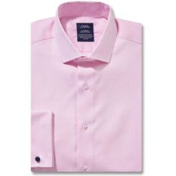 Pierre Clarence Chemise sans repassage droite twill col semi-italien 37-38 (S)