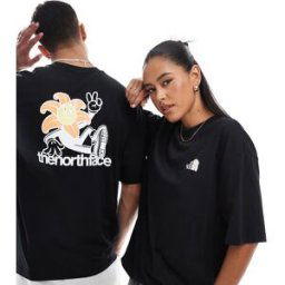ExclusivitÃ© ASOS - The North Face - T-shirt oversize avec imprimÃ© fleur au dos - Noir Noir M unisex