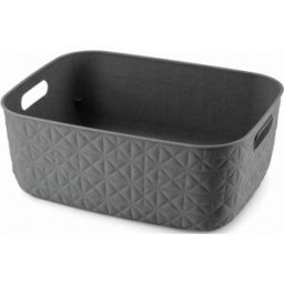 Curver SOFTEX M 12,5L Panier de rangement 37,9 x 29,2 x 14,3 cm, gris foncé 00575-768