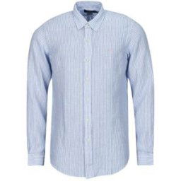 Chemise Polo Ralph Lauren CHEMISE COUPE DROITE EN LIN Bleu