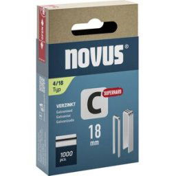 Novus Tools 042-0802 Agrafes à dos étroit Type 4 1000 pc(s) Dimensions (L x l) 18 mm x 6.1 mm