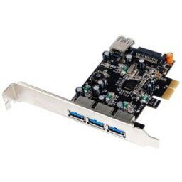 Dacomex Carte contrôleur USB 3.0 PCI-Express 3 ports +1 int. +Low Profile