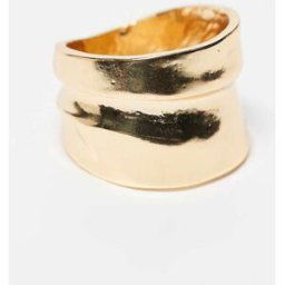 Designb London DesignB - Bague effet fondu - DorÃ© DorÃ© 19-20MM female