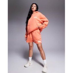 Kaiia - Short molletonnÃ© d'ensemble avec logo imprimÃ© en relief - Orange et jaune Orange 34 female