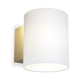 Herstal Applique murale Evoke small Satin brass-verre opale