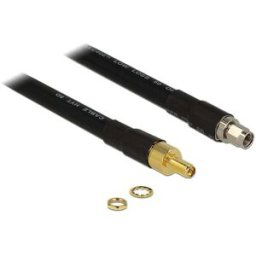 Câble de raccordement pour antenne WiFi Delock 13012 [1x SMA mâle inversé - 1x SMA femelle inversé] 40.00 cm noir
