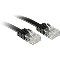 LINDY 47525 RJ45 Câble réseau, câble patch CAT 6 U/UTP 10.00 m noir avec cliquet dencastrement 1 pc(s)