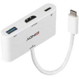 LINDY USB-C® Adaptateur [1x USB-C® mâle - 1x HDMI femelle, USB 3.0 femelle type A] 43340 0.18 m