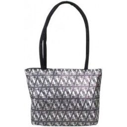 Sac à main A Découvrir ! Petit sac noir motif design écriture graphologique argent Multicolore