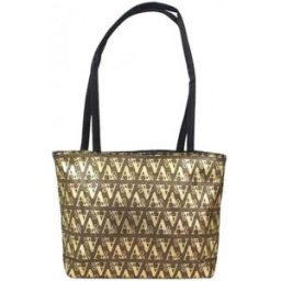 Sac à main A Découvrir ! Petit sac motif design écriture graphologique - Noir / Or Multicolore
