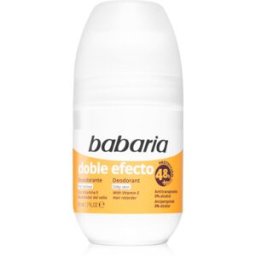 Babaria Deodorant Double Effect anti-transpirant roll-on pour ralentir la repousse des poils 50 ml