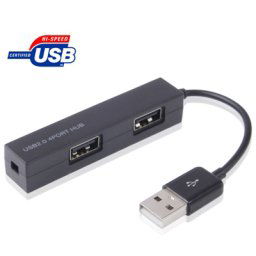 HUB USB 2.0 haute vitesse à 4 ports (noir)