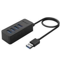 ORICO W5P-U3-30 4-Port USB 3.0 Bureau HUB avec 30cm Câble Micro USB Alimentation (Noir)