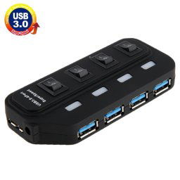 4 Ports USB 3.0 HUB, Super Vitesse 5 Gbps, Plug and Play, Support 1 To