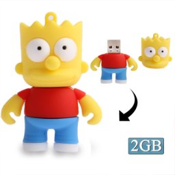 Le Simpsons Bart Shape Silicone USB2.0 disque Flash, Spécial pour tous les types de cadeaux de fête (2 Go)