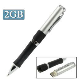 2 en 1 stylo flash USB style stylo, noir (2 Go)