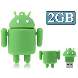 Disque flash USB de style robotique Android (vert)