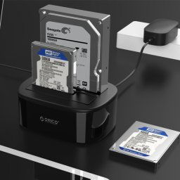 ORICO 6228US3-C 1 à 1 Clone 2 Baie USB 3.0 Type-B à SATA Disque dur de stockage externe Dock pour 2.5 pouces / 3.5 pouces SATA HDD / SSD