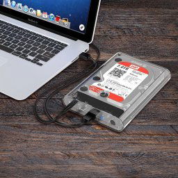 ORICO 3139U3 3.5 pouces SATA HDD USB 3.0 Micro B boîtier de stockage de disque dur externe (Transparent)