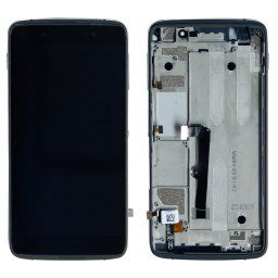iPartsAcheter pour Alcatel One Touch Idol 4 LTE / 6055 LCD écran + écran tactile Digitizer Assemblée avec cadre (Noir)