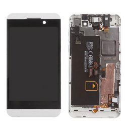 iPartsBuy LCD Écran + Écran Tactile Digitizer Assemblée avec Cadre pour BlackBerry Z10 4G (Blanc)