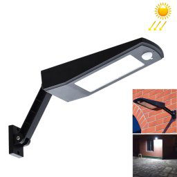 Lumière solaire solaire de capteur de mouvement de 6.8W LED, 48 LED SMD 2835 900 LM économie d énergie légère d ajustement avec le panneau solaire de 5V 3.2W (noir)