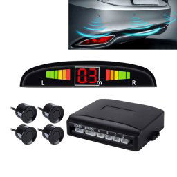 Système de radar de secours inversé de sonnerie de voiture - Qualité supérieure 4 Capteurs de stationnement Système de radar de secours inversé de voiture avec écran LCD