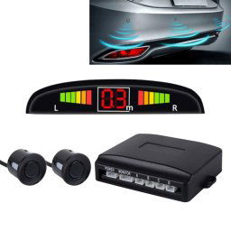 Système de radar de secours inversé de sonnerie de voiture - Premium Quality 2 Capteurs de stationnement Système de radar de secours inversé de voiture avec écran LCD (noir)