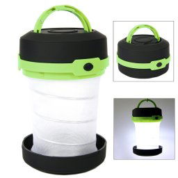 Lampe de poche de Camping Portable Extérieure, Rétractable LED 3-Mode Lantern Light Tent Lamp (Noir)