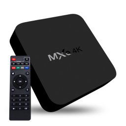MXQ 4K Full HD Media Player RK3229 Quad Core KODI Android 9.0 TV Box avec télécommande, RAM: 1 Go, ROM: 8 Go, HDMI, WiFi, Miracast, DLNA (noir)