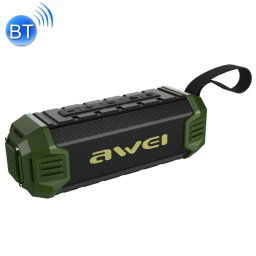 Banque de puissance d enceinte Bluetooth awei Y280 IPX4 avec graves améliorées, micro intégré, prise en charge des cartes FM / USB / TF / AUX (vert)