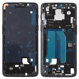Boîtier avant cadre LCD cadre lunette avec touches latérales pour OnePlus 6 (noir)