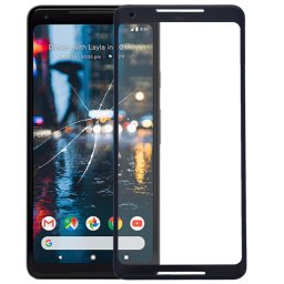 Lentille extérieure en verre d écran avant pour Google Pixel 2 XL (noir)