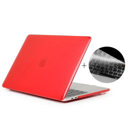 ENKAY Chapeau-Prince 2 en 1 Crystal Hard Shell Housse de protection en plastique + Version US Ultra-mince TPU Housse de protection du clavier pour 2016 Nouveau MacBook Pro 13,3 pouces sans barre tactile (A1708) (Rouge)