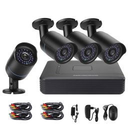 Kit de caméras DVR AHD, caméra de vision nocturne / détection de mouvement, distance infrarouge: 20m COTIER A4B5-Mini 4 canaux 720P 1.0 Mega 4 pixels