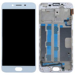 iPartsBuy OPPO R9s écran LCD (TFT) + écran tactile numériseur avec cadre (blanc)