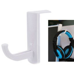 Universal Headphone Hanger PC Moniteur Bureau Casque Support Titulaire Crochet (Blanc)
