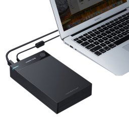 UGREEN US222 HDD Enclosure 2.5 / 3.5 pouces SATA vers USB 3.0 SSD Adaptateur Disque dur Boîtier Disque dur externe, Support UASP Protocol