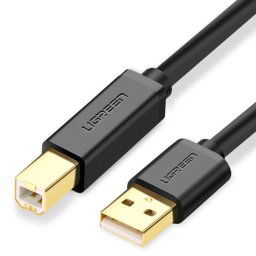 UGREEN Câble de données câble d imprimante plaqué or USB 2.0, pour Canon, Epson, HP, Longueur de câble: 1,5 m